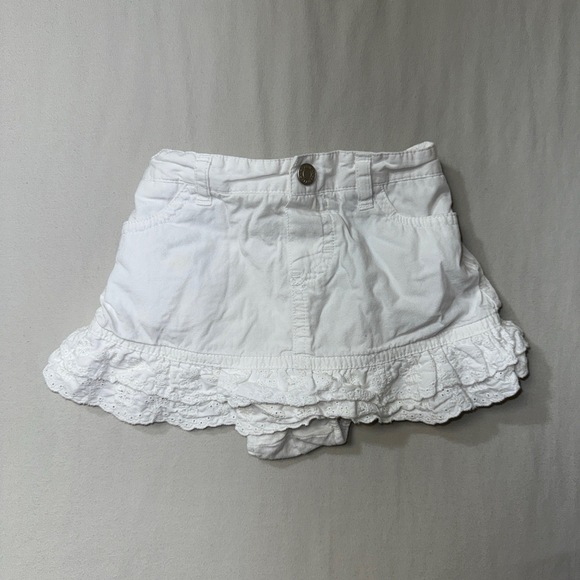 Arizona Jean Company Other - White Skirt Baby Girl 6-9 Month Ruffled Pull On Elastic Waist Cute Preppy Summer
